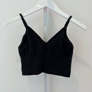 ALO YOGA BLACK ATHLETIC BRALETTE TOP SIZE M
